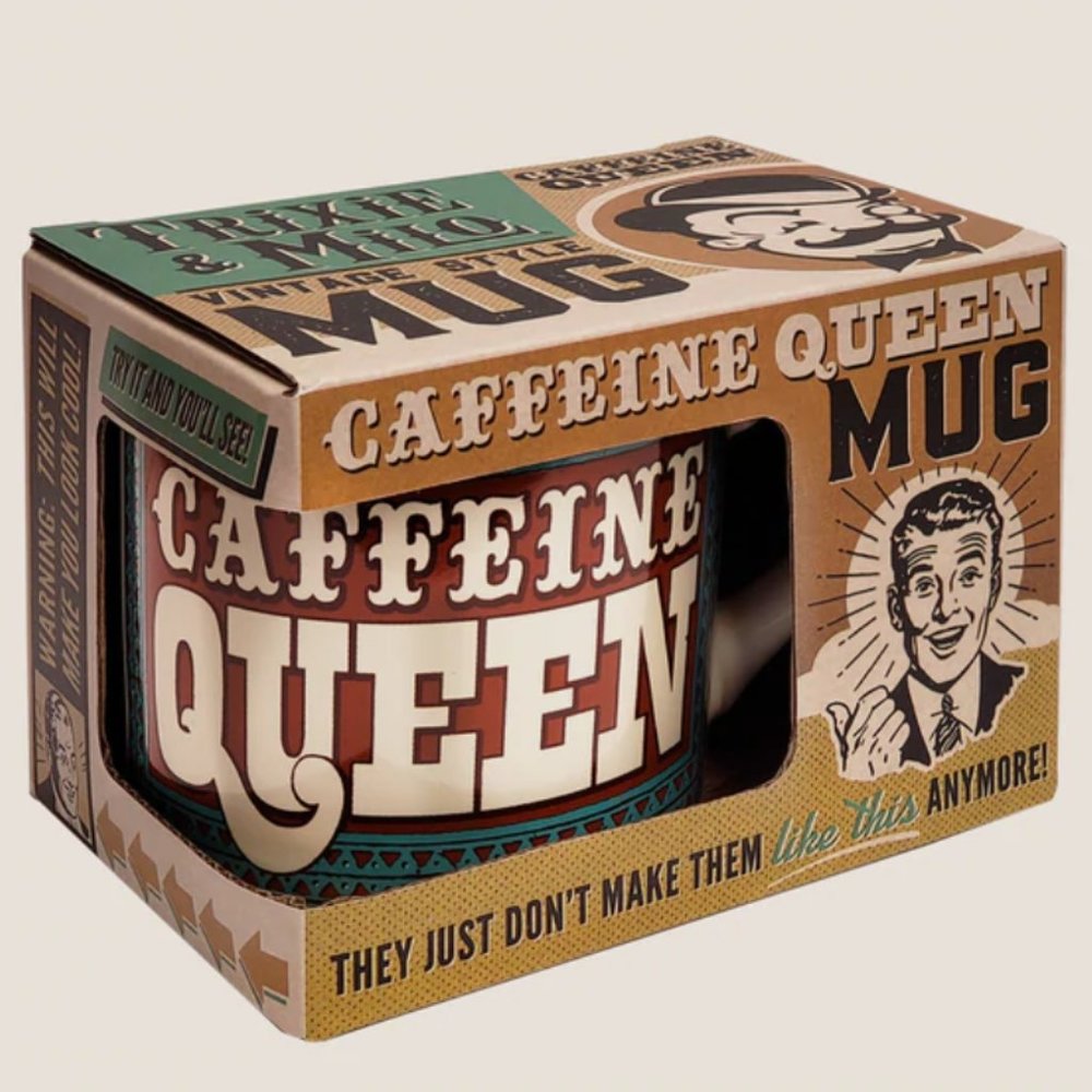 ''Caffeine Queen" Coffee Mug in Gift Box